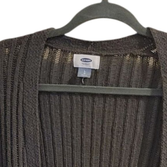 Women's Gray Open-Front Sweater - Picture 4 of 5